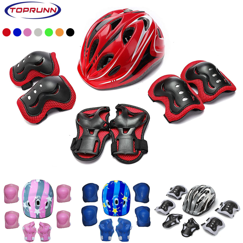 Cycling Protective Gear For Kids - Çocuk bisikleti kaskı diz dirsek bilek