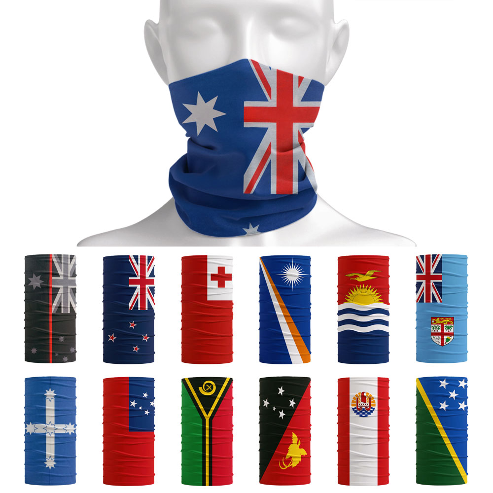 Cycling Gear New Zealand - Avustralya Yeni Zelanda Bayrağı Desen Boyun