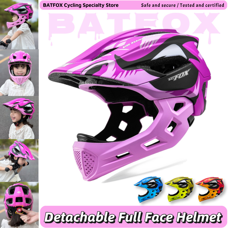 Youth Cycling Gear - BATFOX Çocuklar İçin Tam Yüz Bisiklet